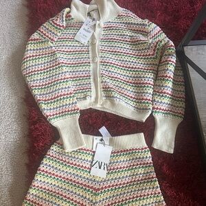 Zara short and sweater.